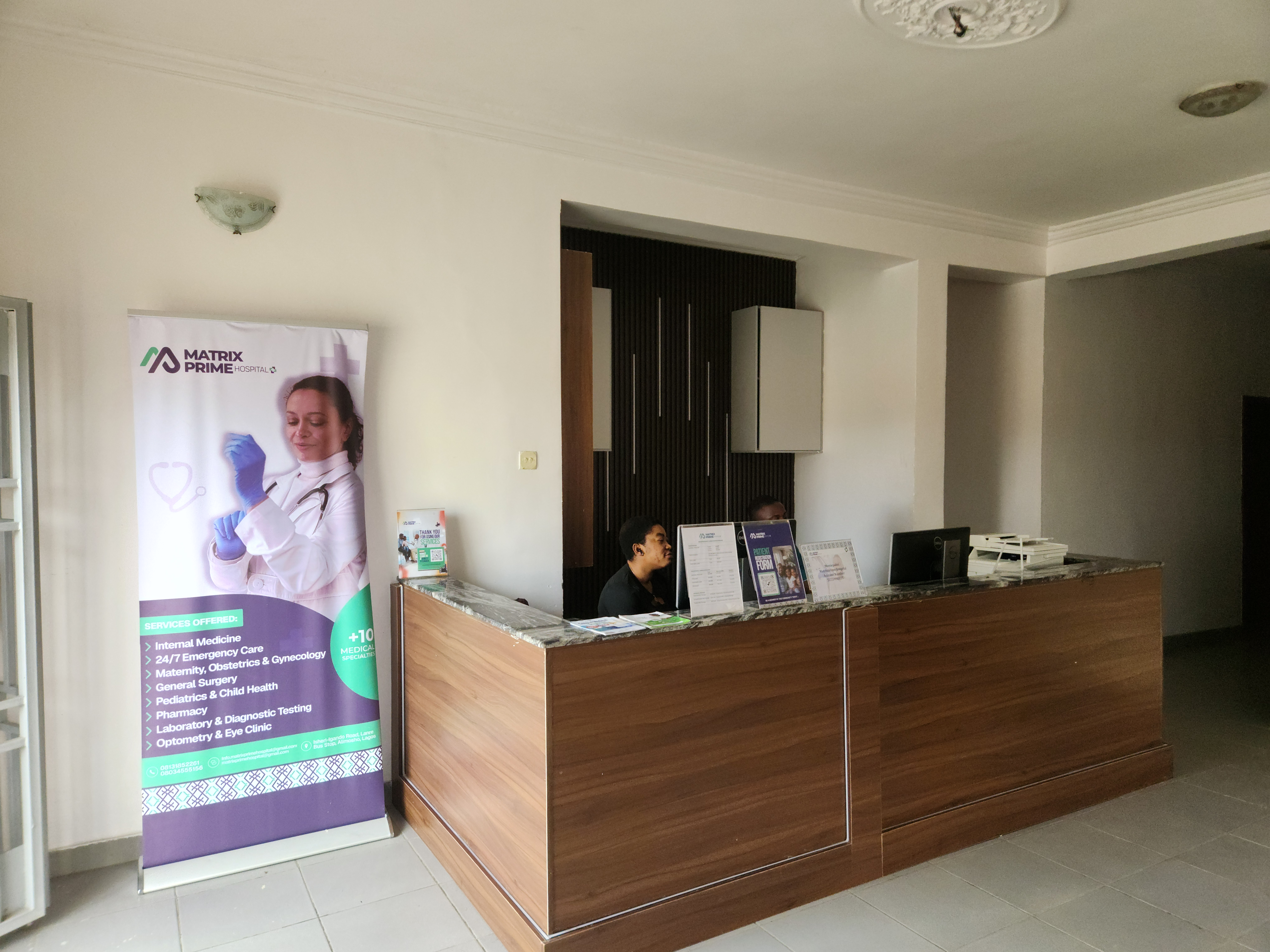 Matrix Prime Hospital Front Desk